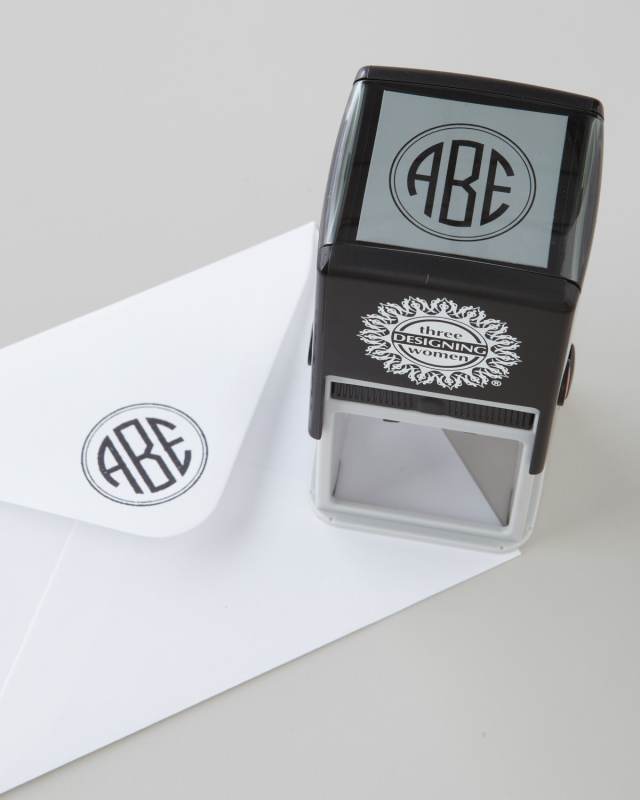 Three-Initial Circle Monogram Stamper